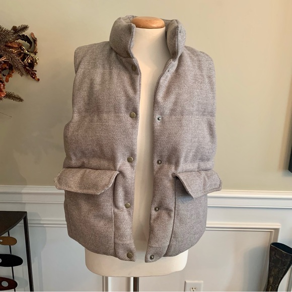 FARFALLA Women's Sleeveless Quilted Twill Vest | Medium | Light Brown - Picture 7 of 11